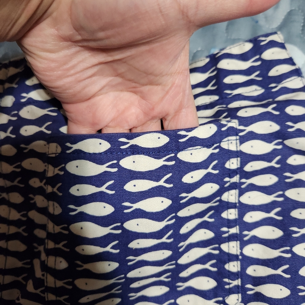 Garnet Hill Blue and White Mini Skirt - Picture 11 of 11